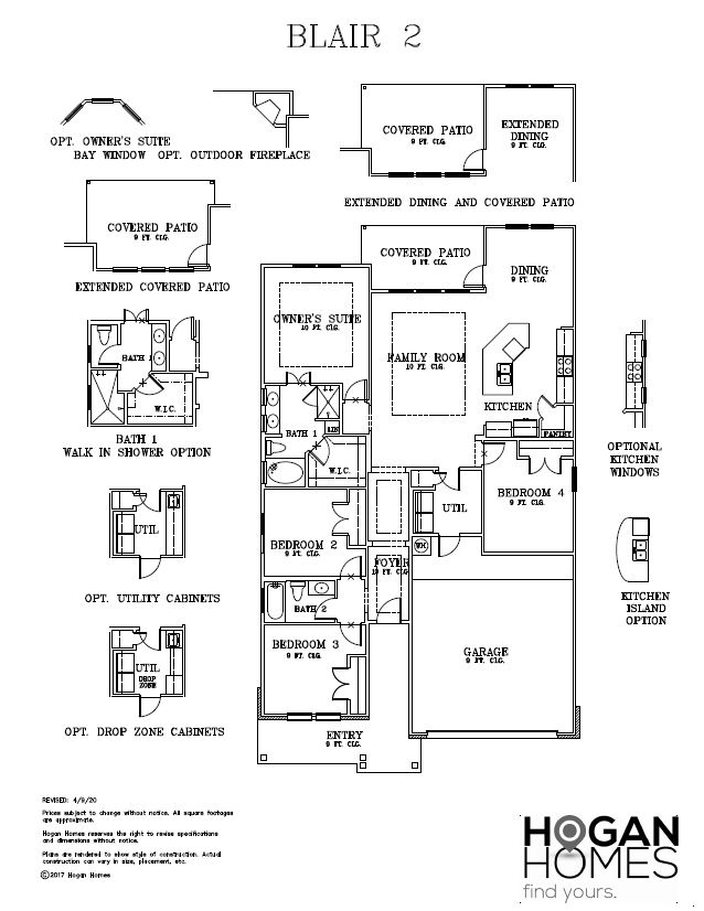 Blair 2- Tuloso Reserve Floor Plan | Layout | Corpus Christi New Homes for Sale