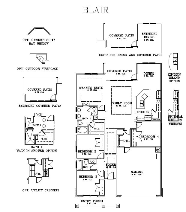 Floor Plans Blair North Tuloso Reserve Hogan Homes