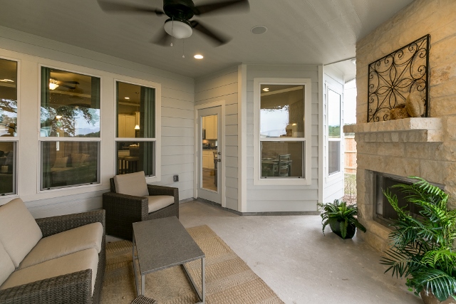Kendal Hogan Homes Lighthouse Cove Model Back Porch