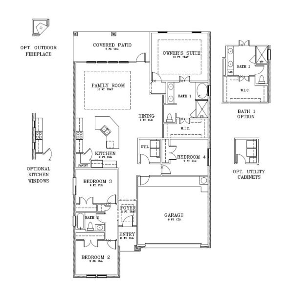 Floor Plans | Sage | Corpus Christi Home Builder | Hogan Homes